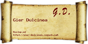 Gier Dulcinea névjegykártya